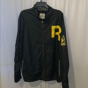 REEBOK CLASSIC MENS TRACK JACKET BLACK AND YELLOW